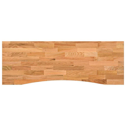 Bureaublad rechthoekig 140x60x2,5 cm eikenhout lichtbruin