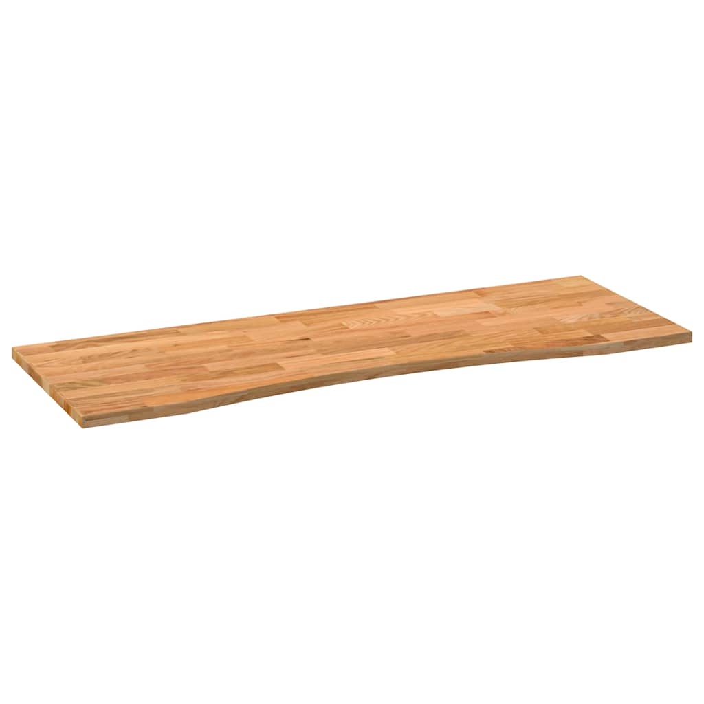 Bureaublad rechthoekig 140x60x2,5 cm eikenhout lichtbruin