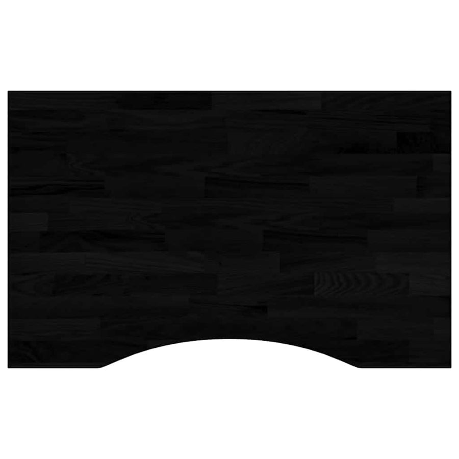 Bureaublad rechthoekig 80x50x2,5 cm eikenhout donkerbruin