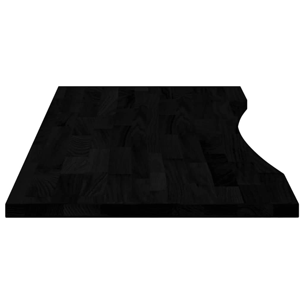 Bureaublad rechthoekig 120x50x2,5 cm eikenhout donkerbruin