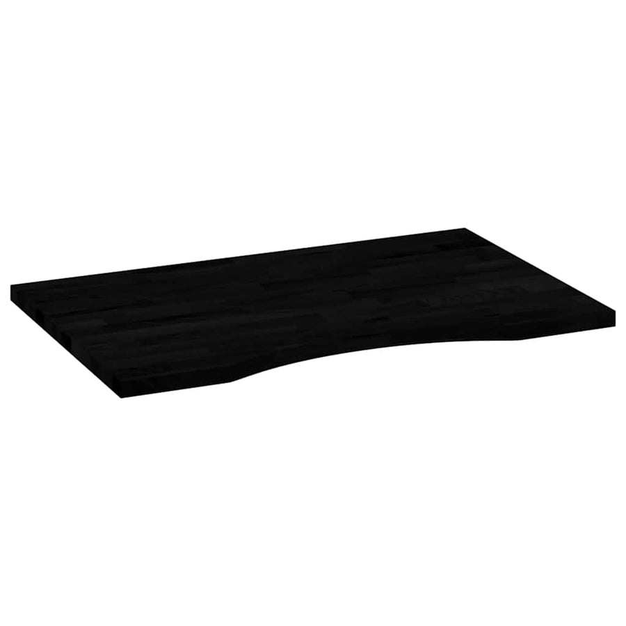Bureaublad rechthoekig 80x60x2,5 cm eikenhout donkerbruin