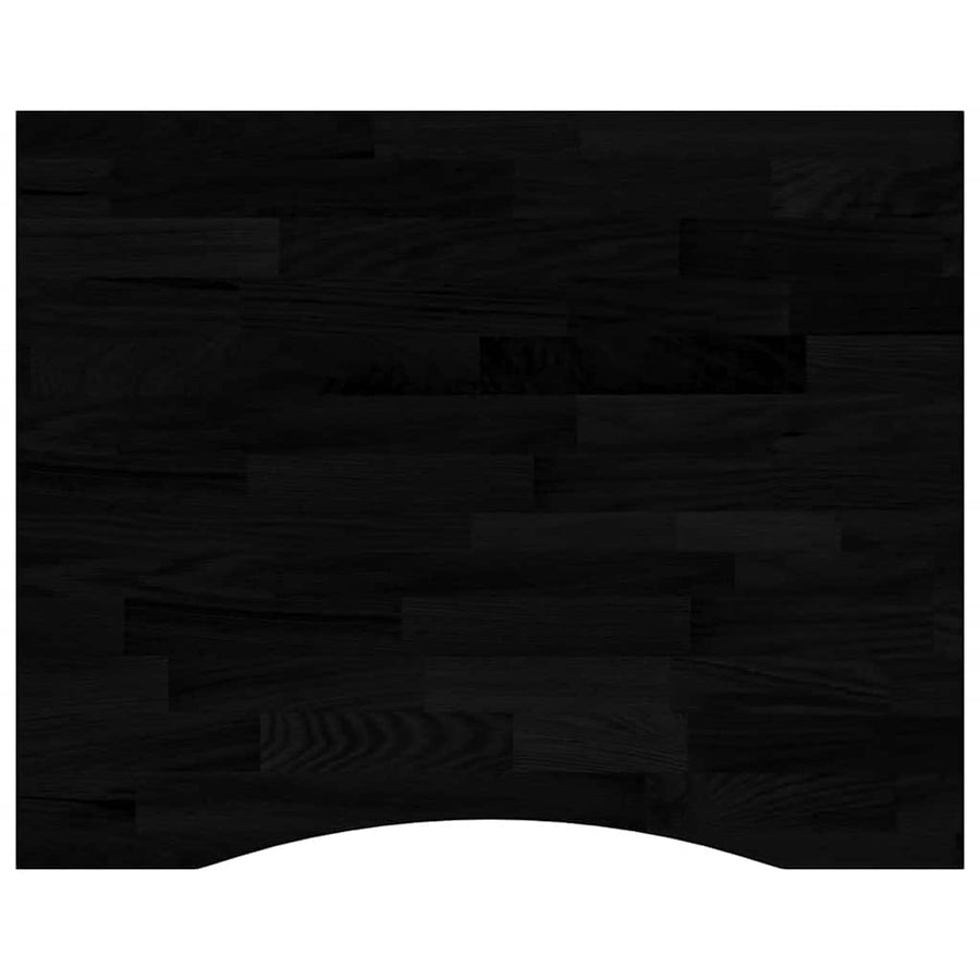 Bureaublad rechthoekig 100x80x2,5 cm eikenhout donkerbruin
