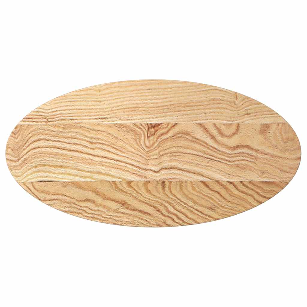 Tafelblad 80x40x2 cm ovaal massief eikenhout