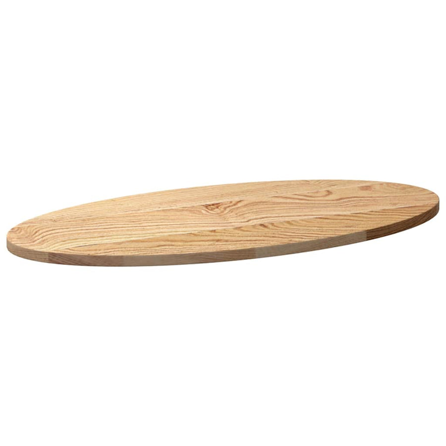 Tafelblad 80x40x2 cm ovaal massief eikenhout
