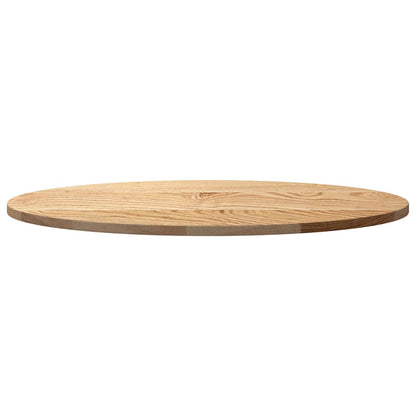 Tafelblad 80x40x2 cm ovaal massief eikenhout