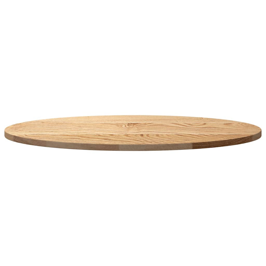 Tafelblad 80x40x2 cm ovaal massief eikenhout
