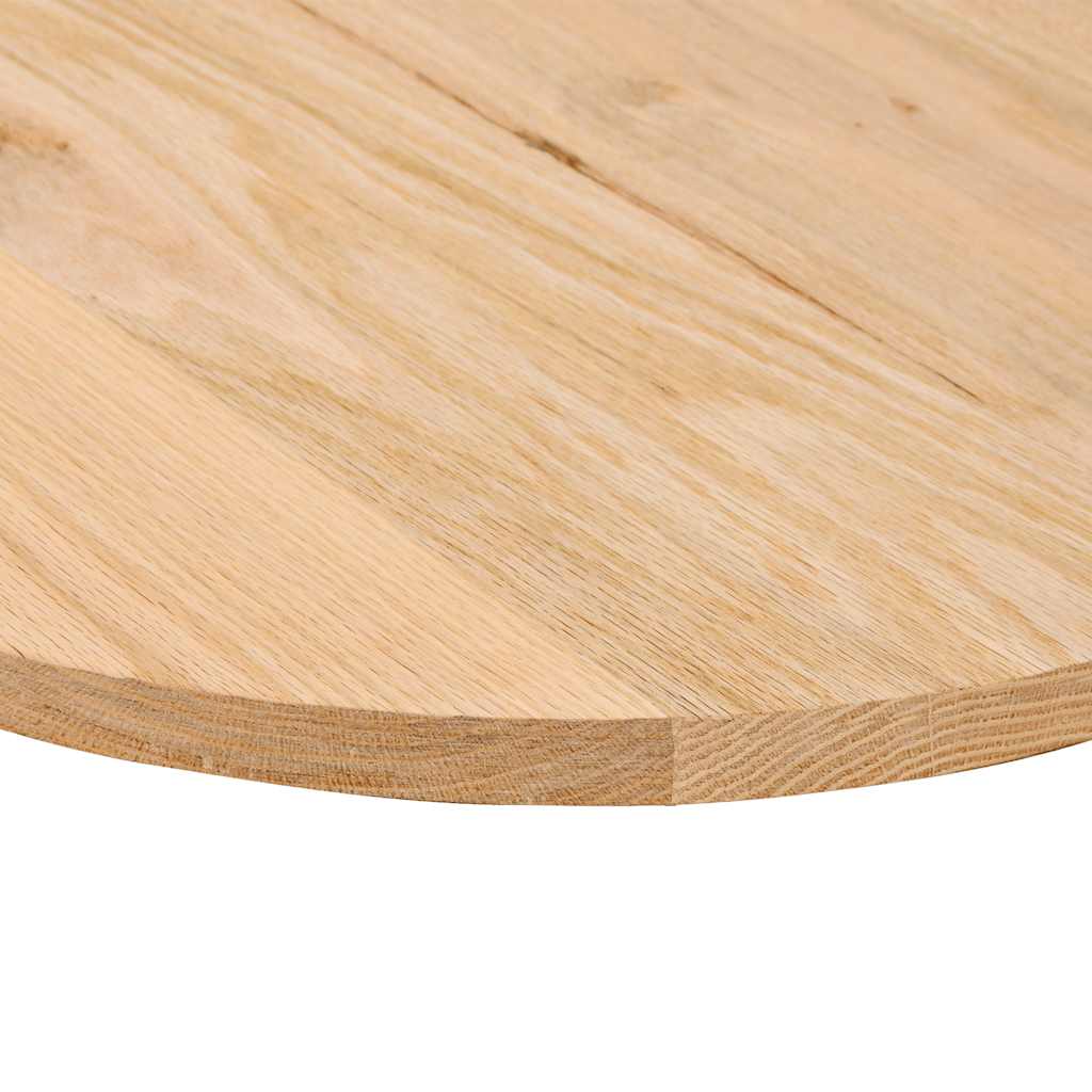 Tafelblad 80x40x2 cm ovaal massief eikenhout