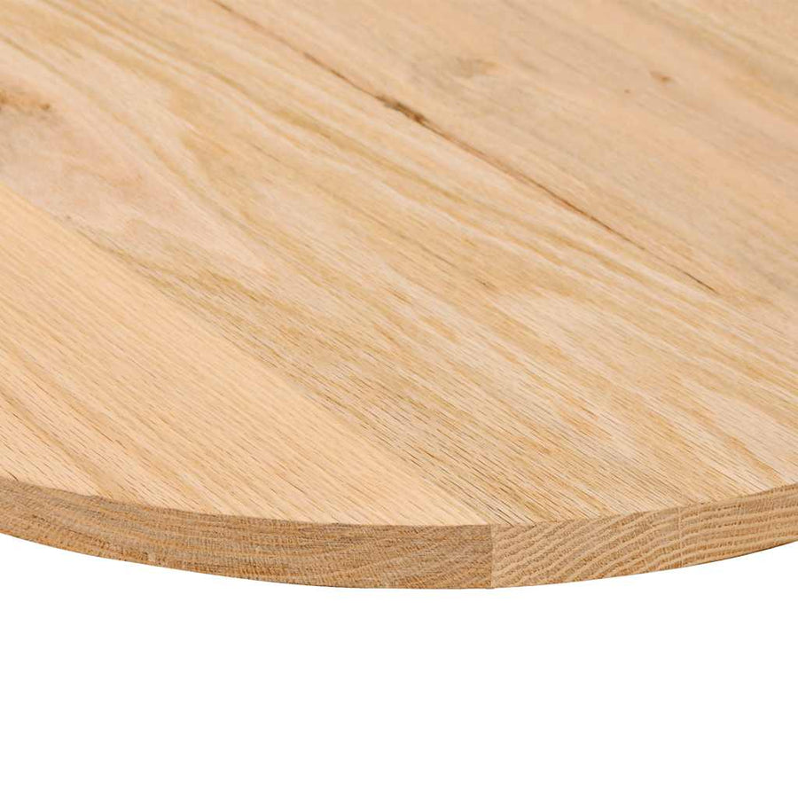 Tafelblad 80x40x2 cm ovaal massief eikenhout