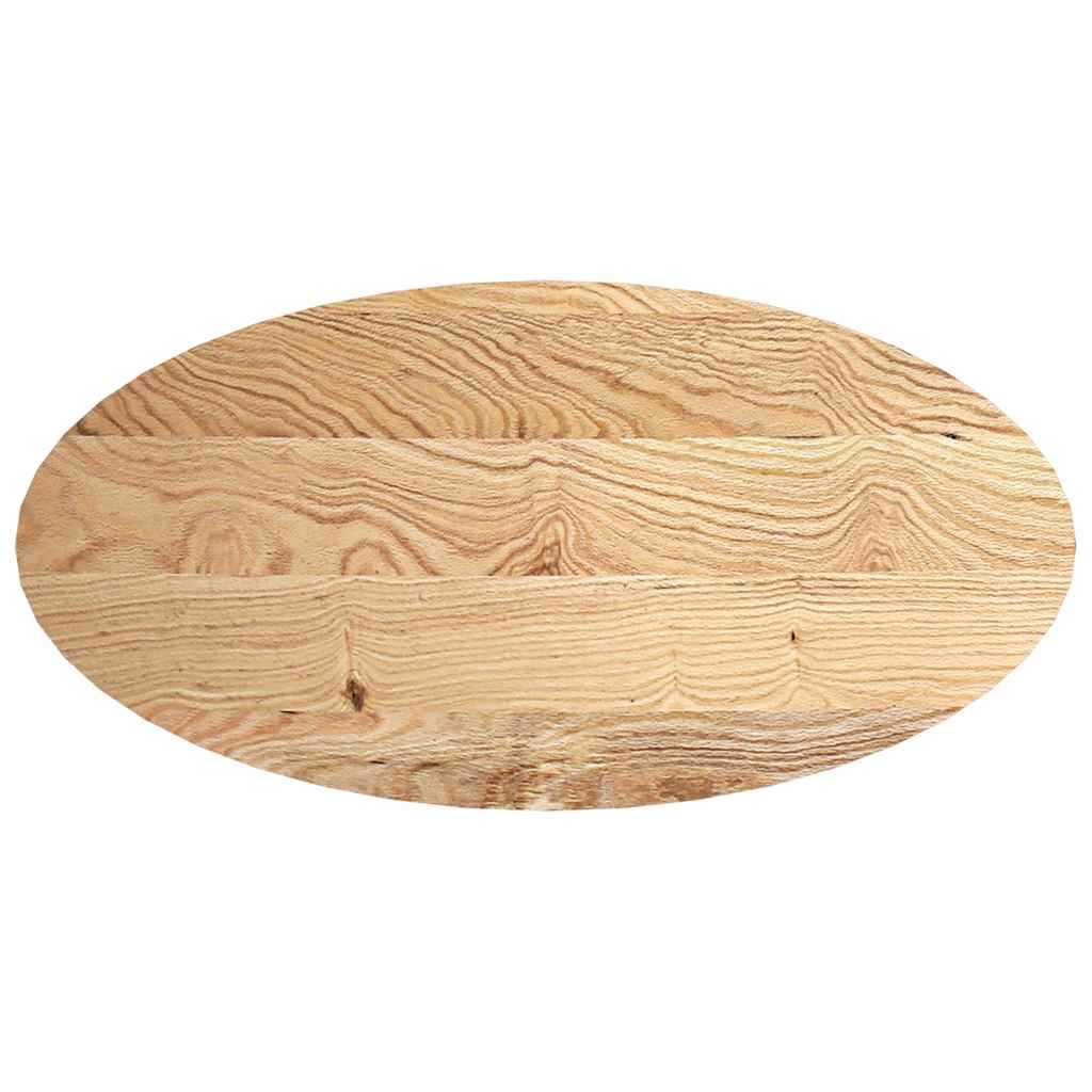 Tafelblad 120x60x2 cm ovaal massief eikenhout