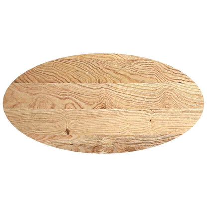 Tafelblad 120x60x2 cm ovaal massief eikenhout