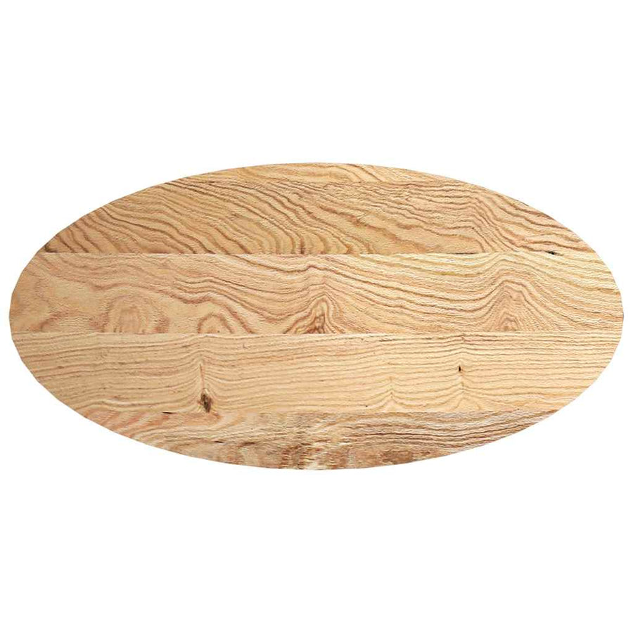 Tafelblad 120x60x2 cm ovaal massief eikenhout