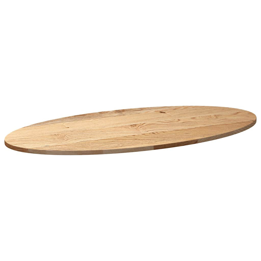 Tafelblad 120x60x2 cm ovaal massief eikenhout