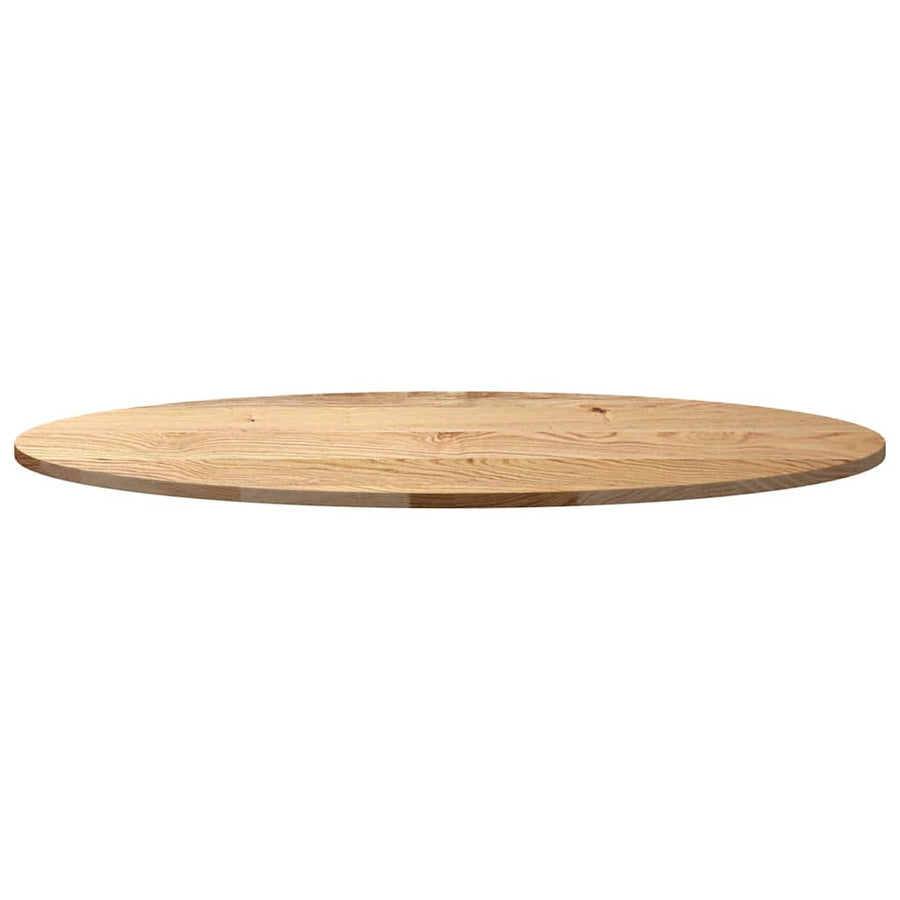 Tafelblad 120x60x2 cm ovaal massief eikenhout