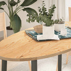 Tabletop 120x60x2 cm oval solid oak