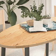 Tabletop 120x60x2 cm oval solid oak