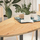 Tafelblad ovaal 140x60x2 cm massief eikenhout