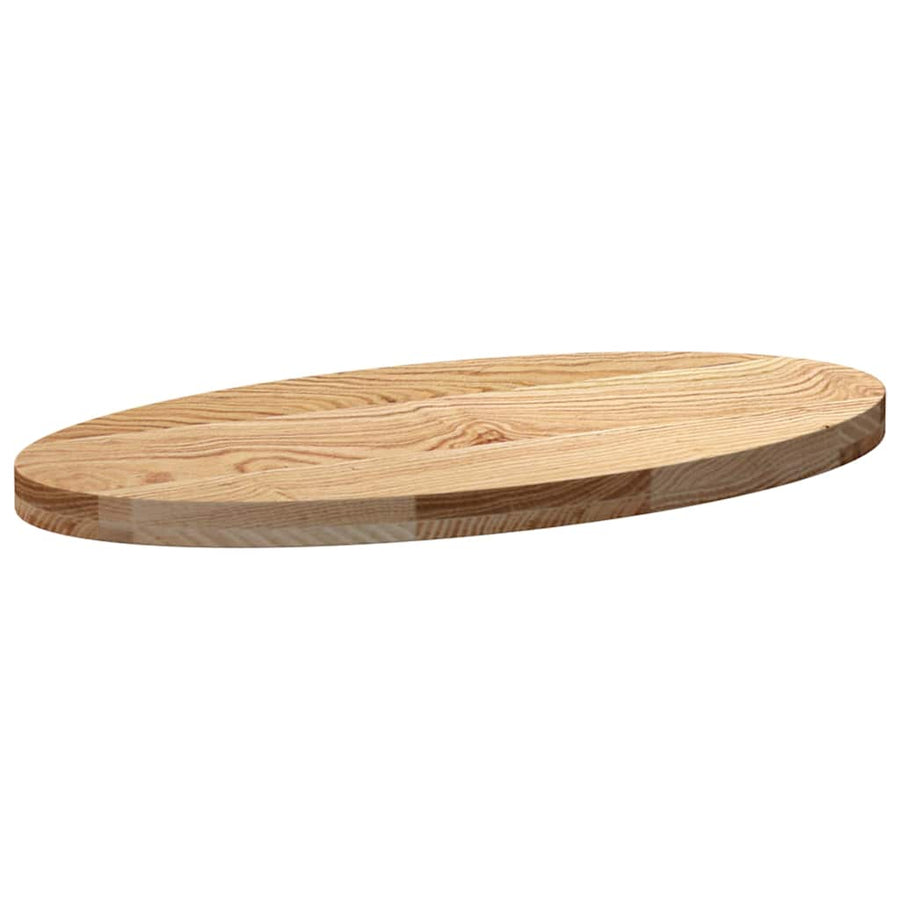 Tafelblad 80x40x4 cm ovaal massief eikenhout