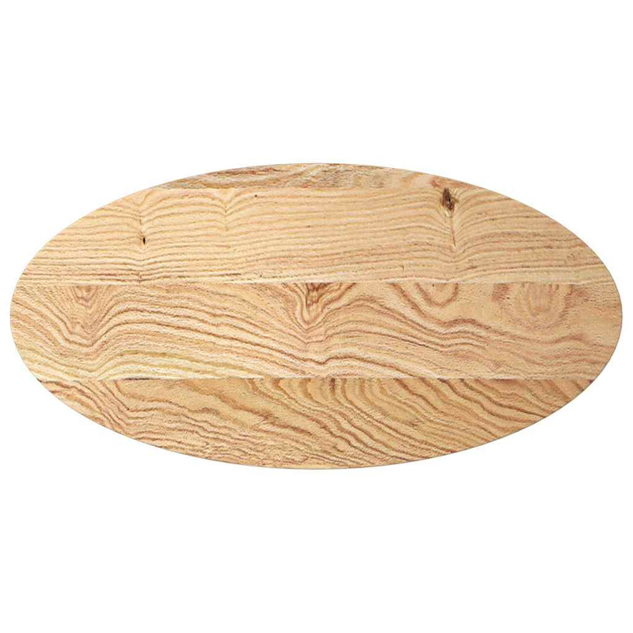 Tafelblad 100x50x4 cm ovaal massief eikenhout