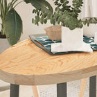 Tafelblad ovaal 100x50x4 cm massief eikenhout