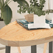Tafelblad ovaal 100x50x4 cm massief eikenhout