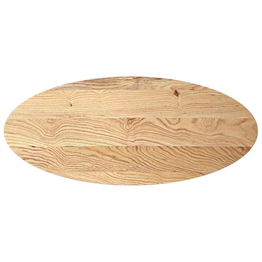 Tafelblad Ovaal Massief Eikenhout 140 x 60 x 4 cm Naturel