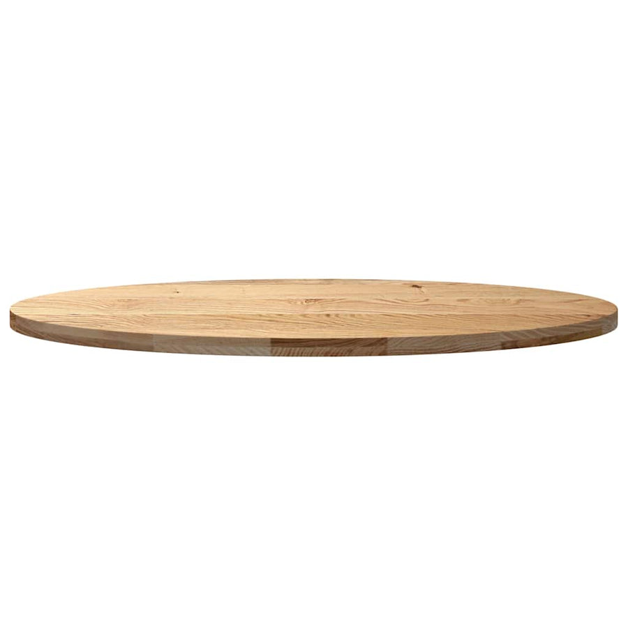 Tafelblad Ovaal Massief Eikenhout 140 x 60 x 4 cm Naturel