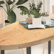 Tabletop 140x60x4 cm oval solid oak