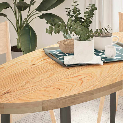 Tafelblad Ovaal Massief Eikenhout 140 x 60 x 4 cm Naturel
