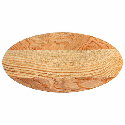 Tafelblad 80x40x2 cm ovaal massief eikenhout lichtbruin