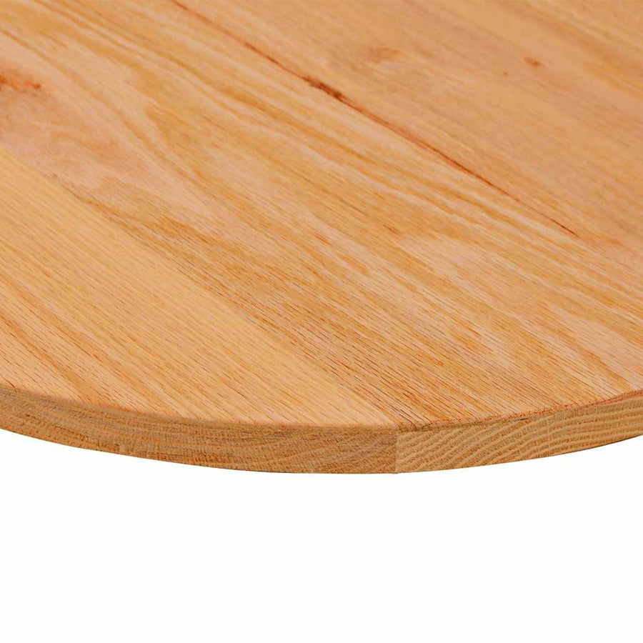Tafelblad 80x40x2 cm ovaal massief eikenhout lichtbruin