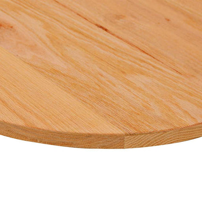 Tafelblad 100x50x2 cm ovaal massief eikenhout lichtbruin