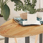 Tabletop 100x50x2 cm oval solid oak light brown