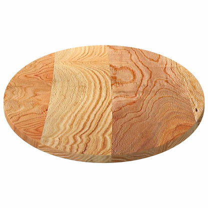 Tafelblad 120x60x2 cm ovaal massief eikenhout lichtbruin