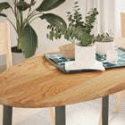 Tabletop 120x60x2 cm oval solid oak light brown