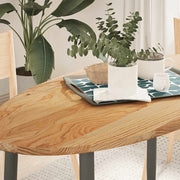 Tabletop 120x60x2 cm oval solid oak light brown