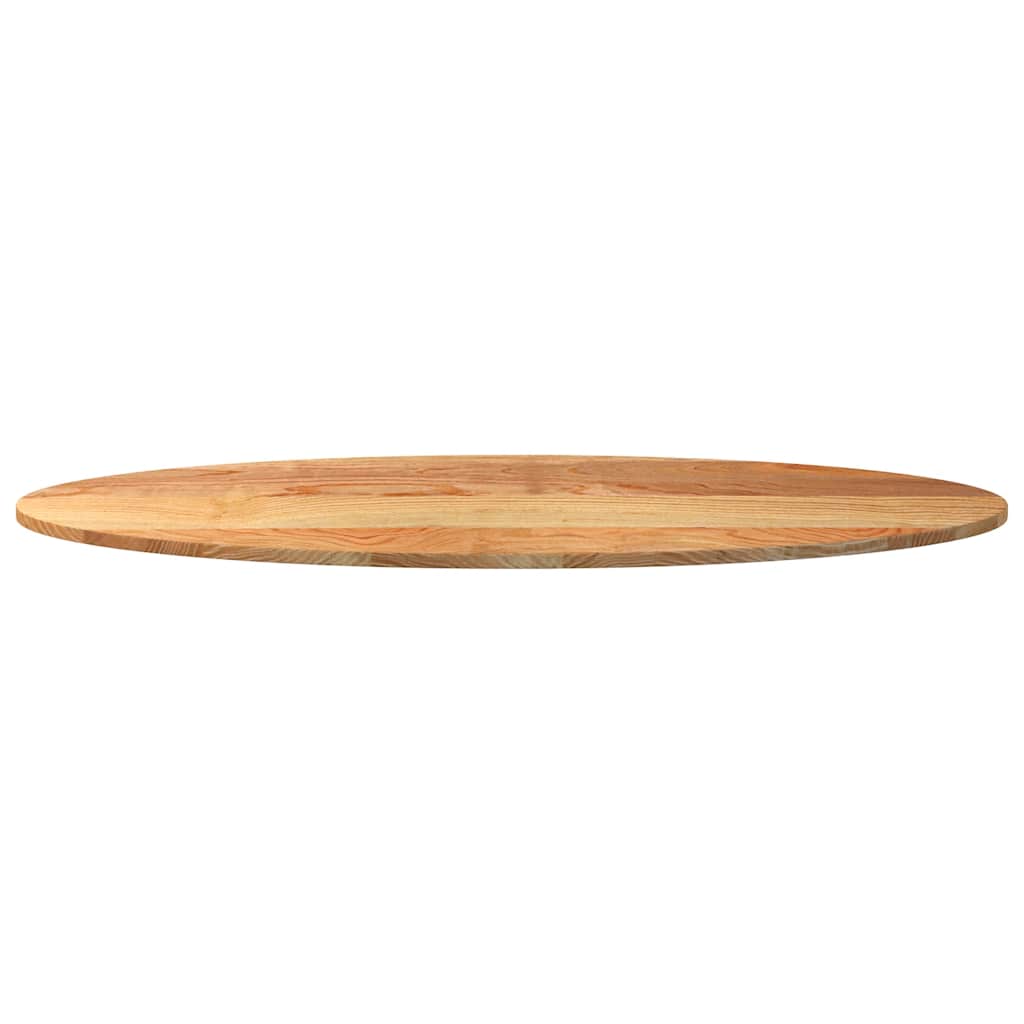 Tafelblad 140x60x2 cm ovaal massief eikenhout lichtbruin