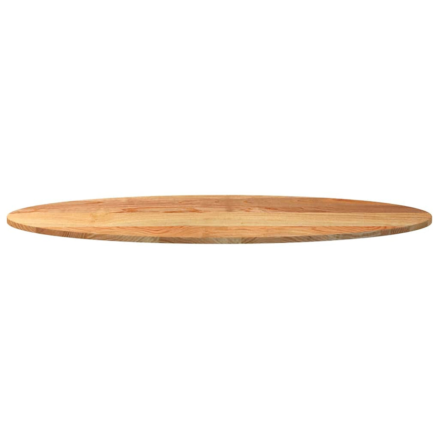 Tafelblad 140x60x2 cm ovaal massief eikenhout lichtbruin