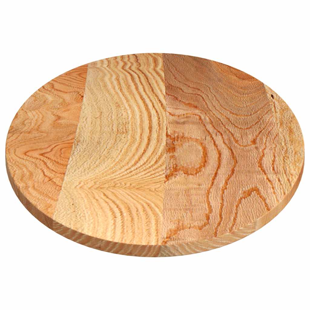 Tafelblad 140x60x2 cm ovaal massief eikenhout lichtbruin