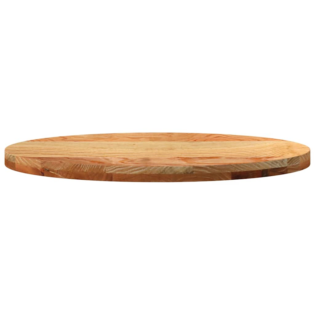 Tafelblad 80x40x4 cm ovaal massief eikenhout lichtbruin