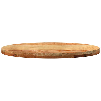Tafelblad 80x40x4 cm ovaal massief eikenhout lichtbruin