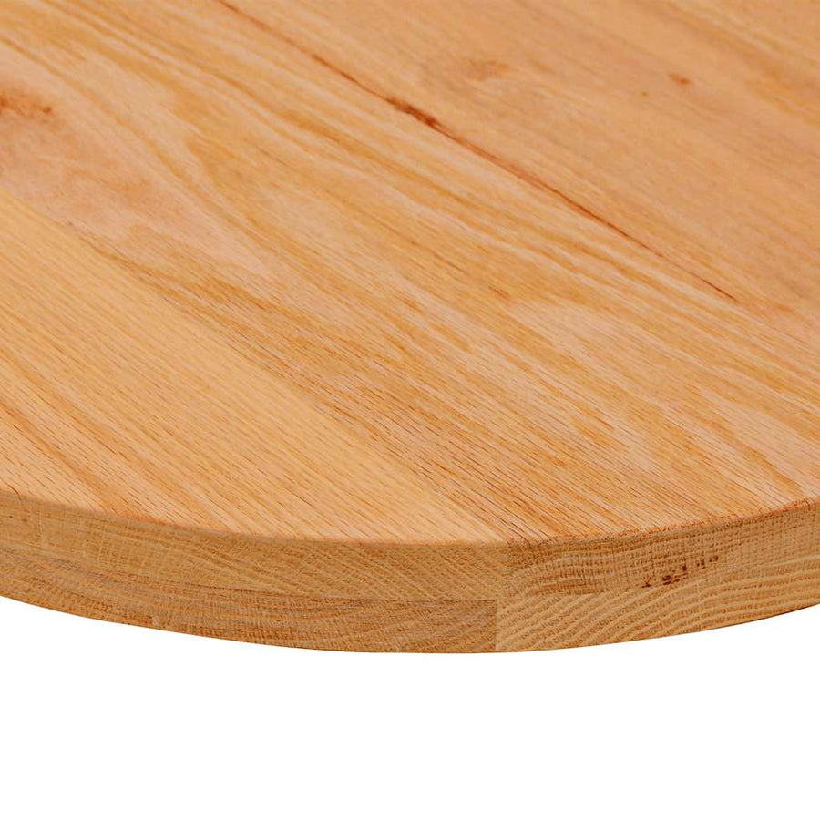 Tafelblad 80x40x4 cm ovaal massief eikenhout lichtbruin