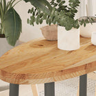 Tabletop 80x40x4 cm oval solid oak light brown