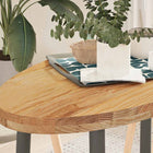 Tafelblad ovaal 100x50x4 cm massief eikenhout lichtbruin