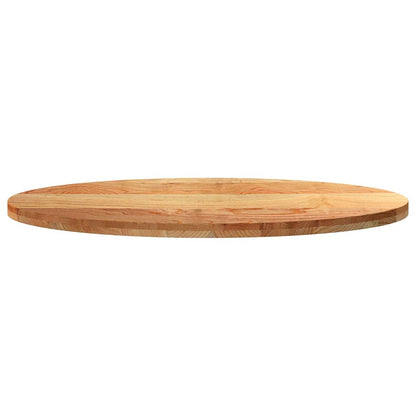 Tafelblad 120x60x4 cm ovaal massief eikenhout lichtbruin