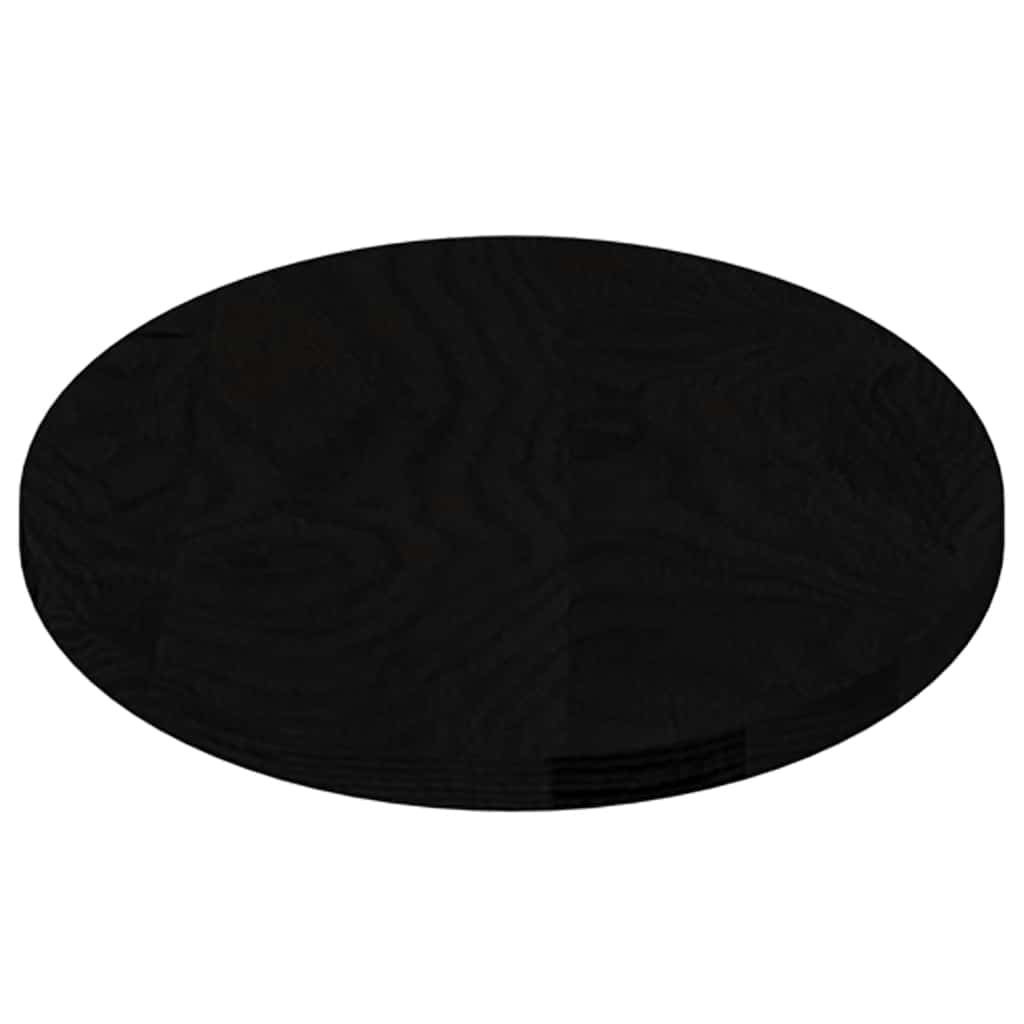 Tafelblad 80x40x2 cm ovaal massief eikenhout donkerbruin