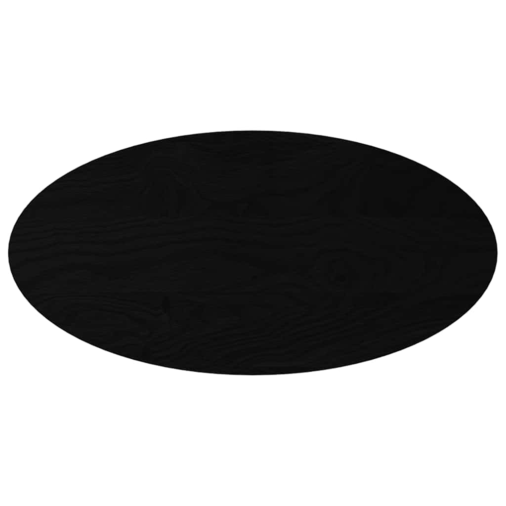 Tafelblad 100x50x2 cm ovaal massief eikenhout donkerbruin