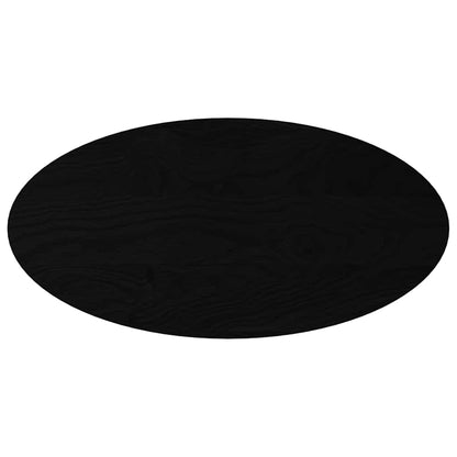 Tafelblad 100x50x2 cm ovaal massief eikenhout donkerbruin