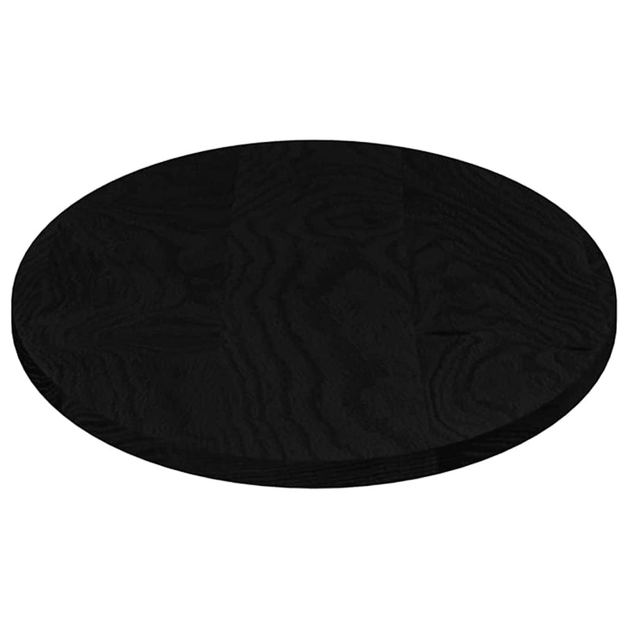 Tafelblad 100x50x2 cm ovaal massief eikenhout donkerbruin