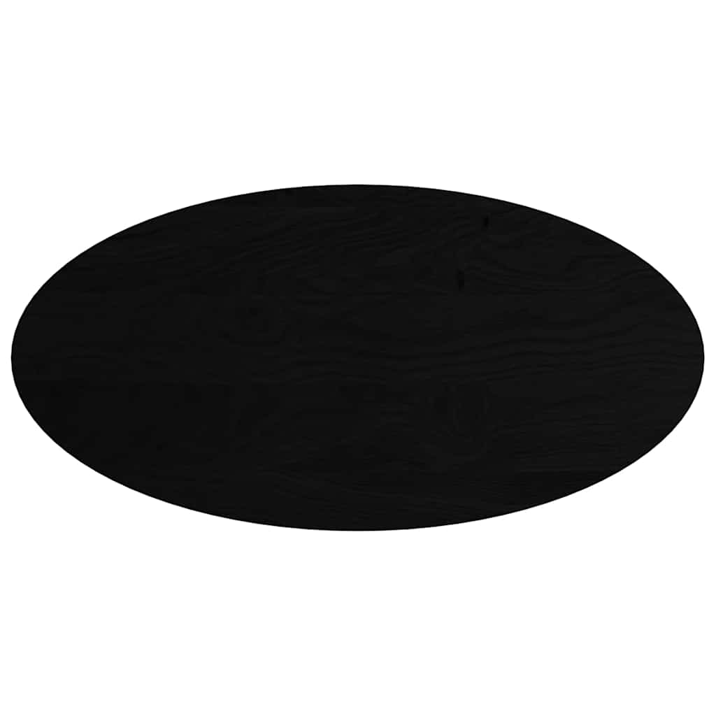 Tafelblad 120x60x2 cm ovaal massief eikenhout donkerbruin