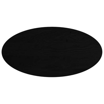 Tafelblad 120x60x2 cm ovaal massief eikenhout donkerbruin